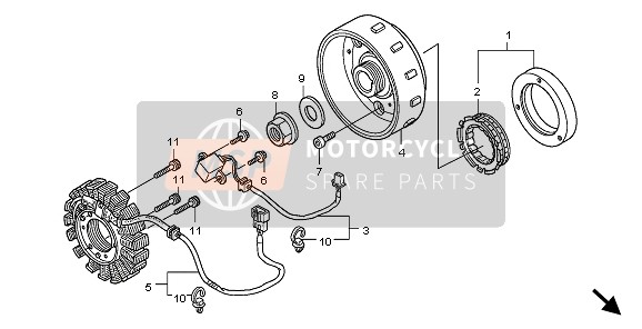 Honda SH125D 2009 GENERATOR for a 2009 Honda SH125D